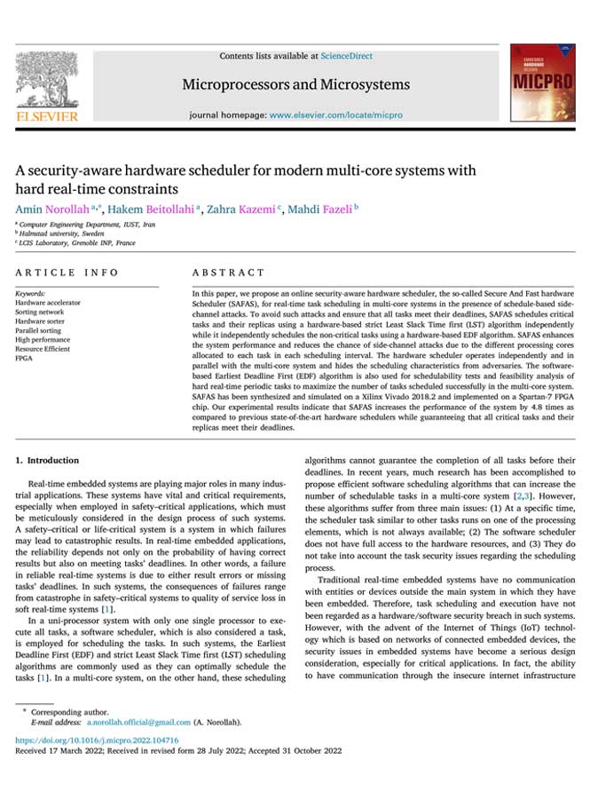 Elsevier Microprocessors and Microsystems (MICPRO)