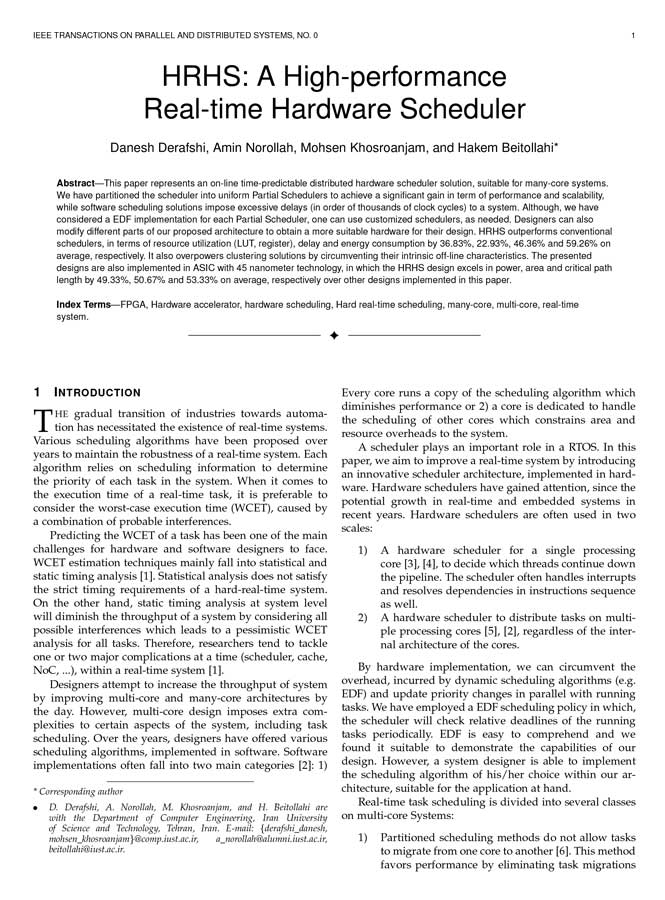 IEEE Transactions on Parallel and Distributed Systems