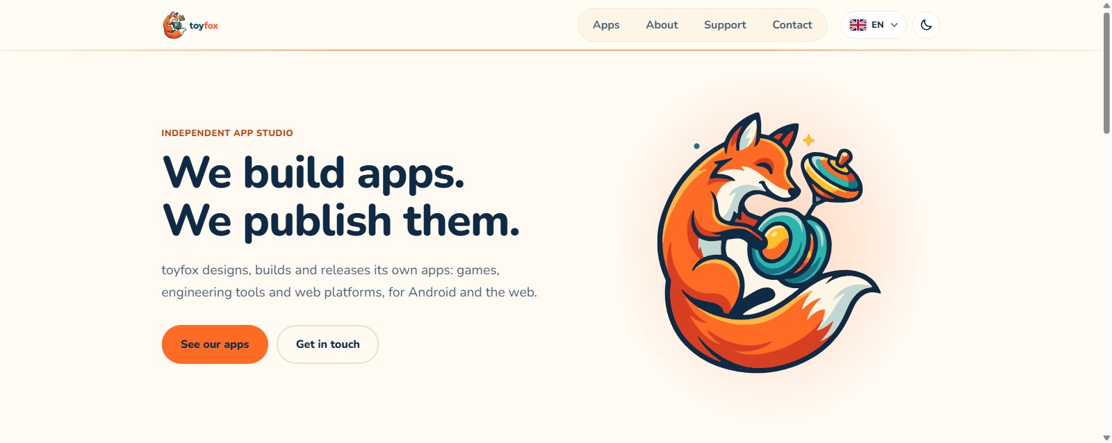 The home of the apps I build and publish: a five-language site that is rendered to plain HTML at build time